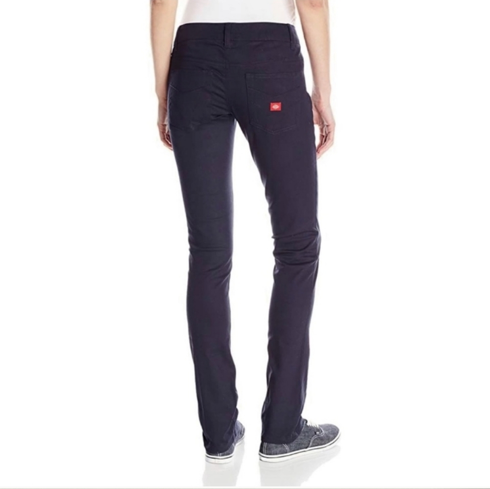 NWT DICKIES Navy Classic Low Rise Skinny Pants - Picture 8 of 10